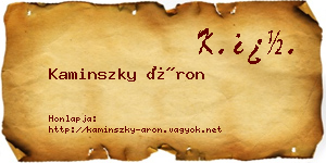 Kaminszky Áron névjegykártya